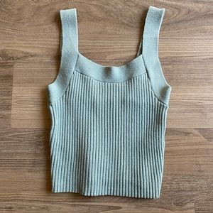 A&F OLIVE SWEATER TANK - NEVER WORN
